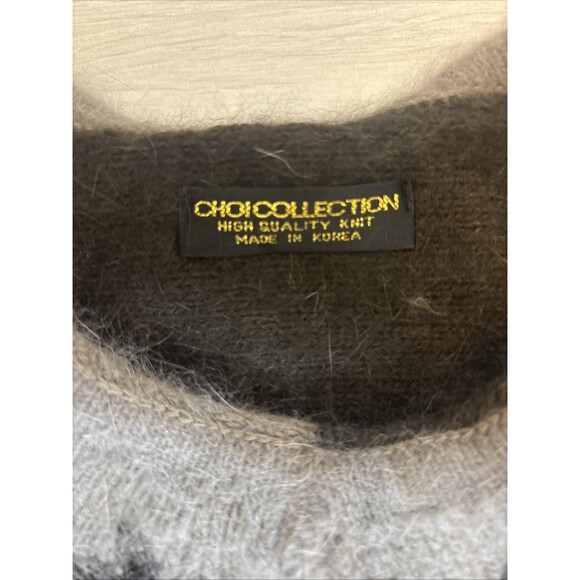 Vintage Cottagecore Mohair Angora Sweater M Luxury Knit Embroidered Collar - Picture 7 of 7